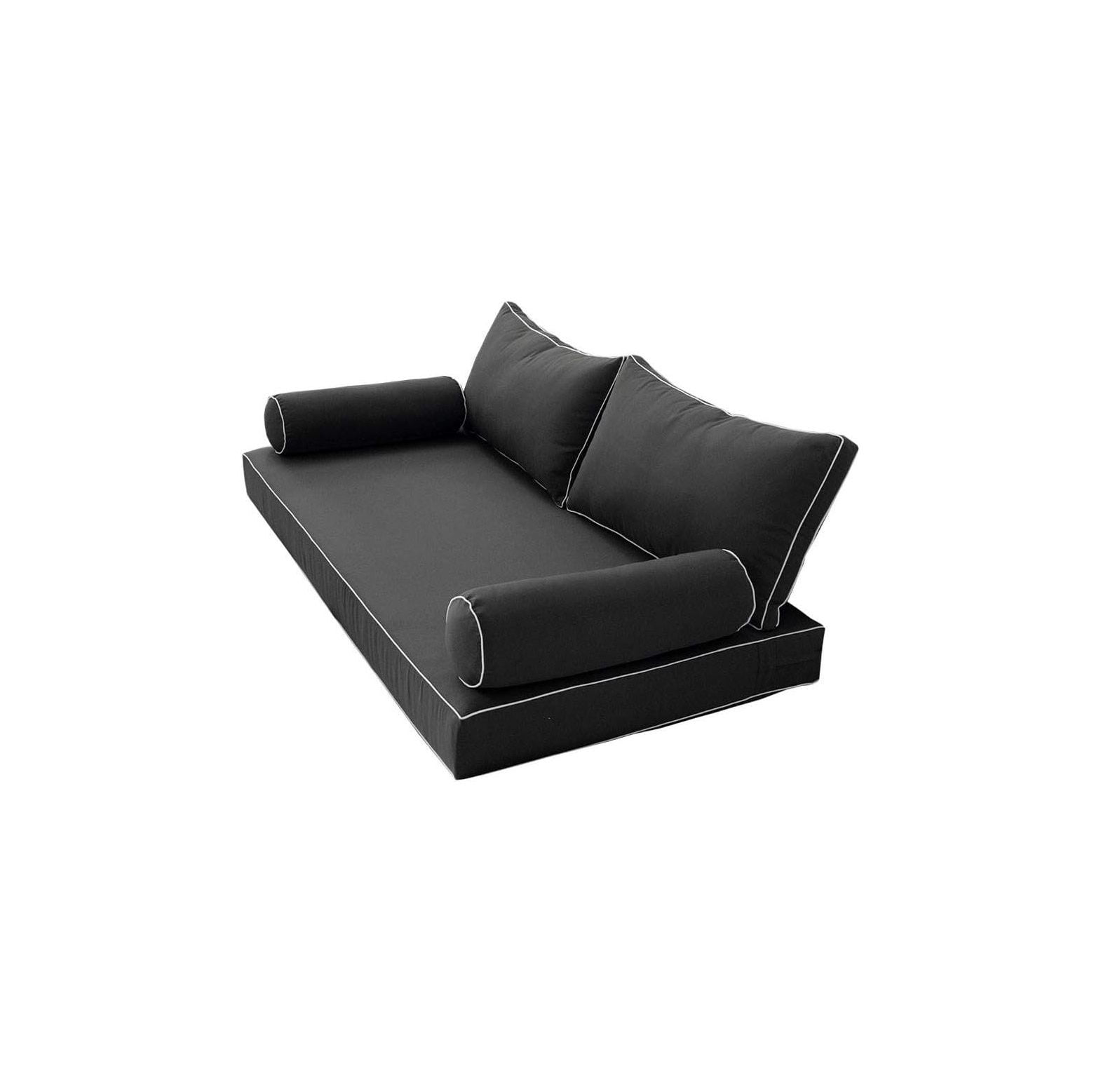 HYYYYH Cover Outdoor Style 2 Contrast Trim Daybed Mattress Bolster