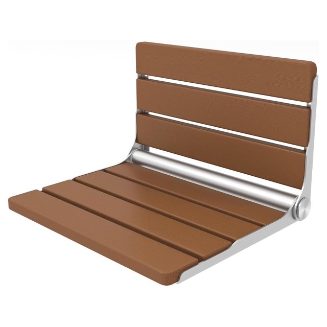 HYYYYH Folding Shower Seat Wall Mounted, SpaceSaving Fold Down Shower