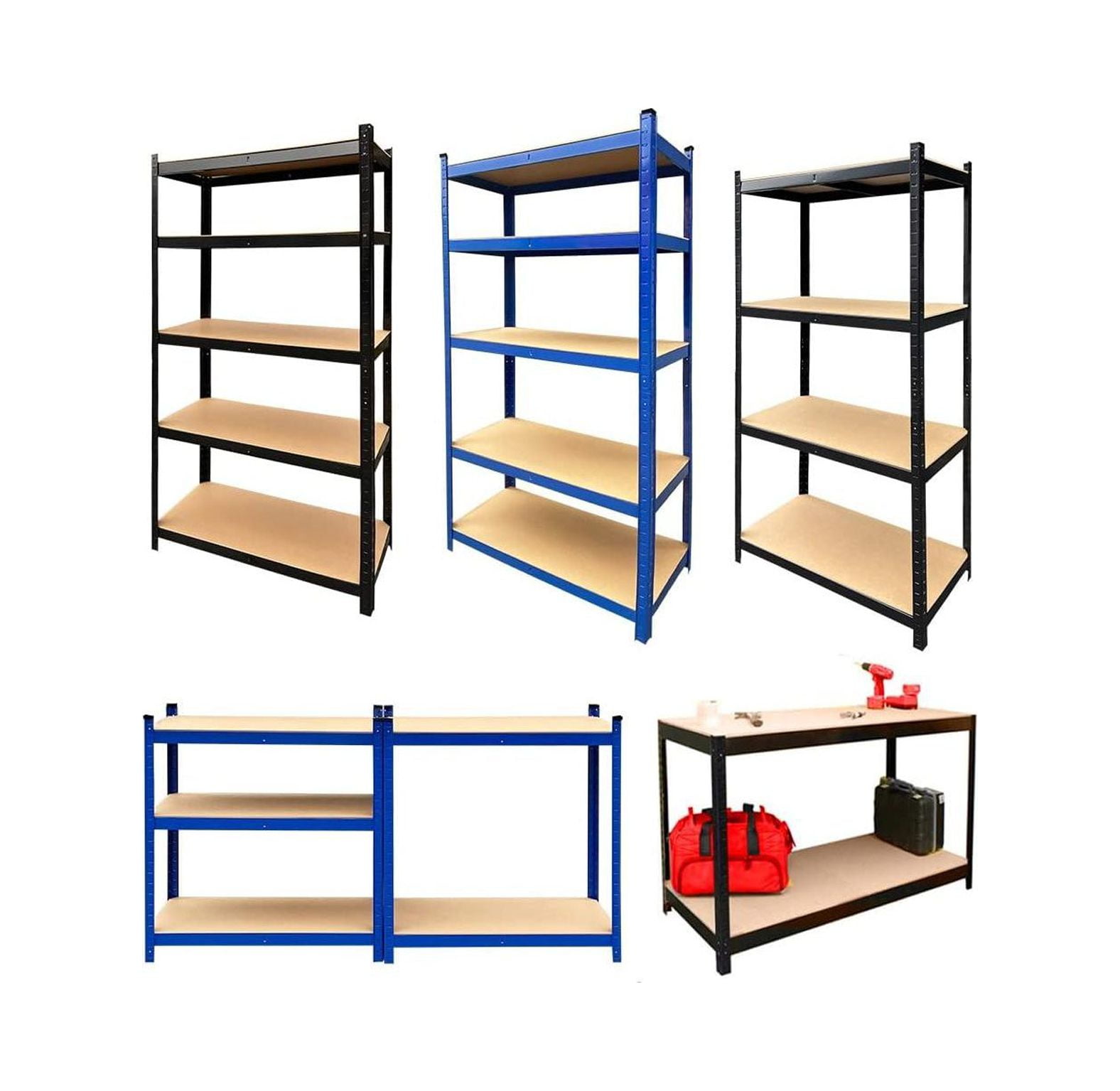 HYYYYH Garage Storage Shelves, Heavy Duty Shelving Unit, Adjustable