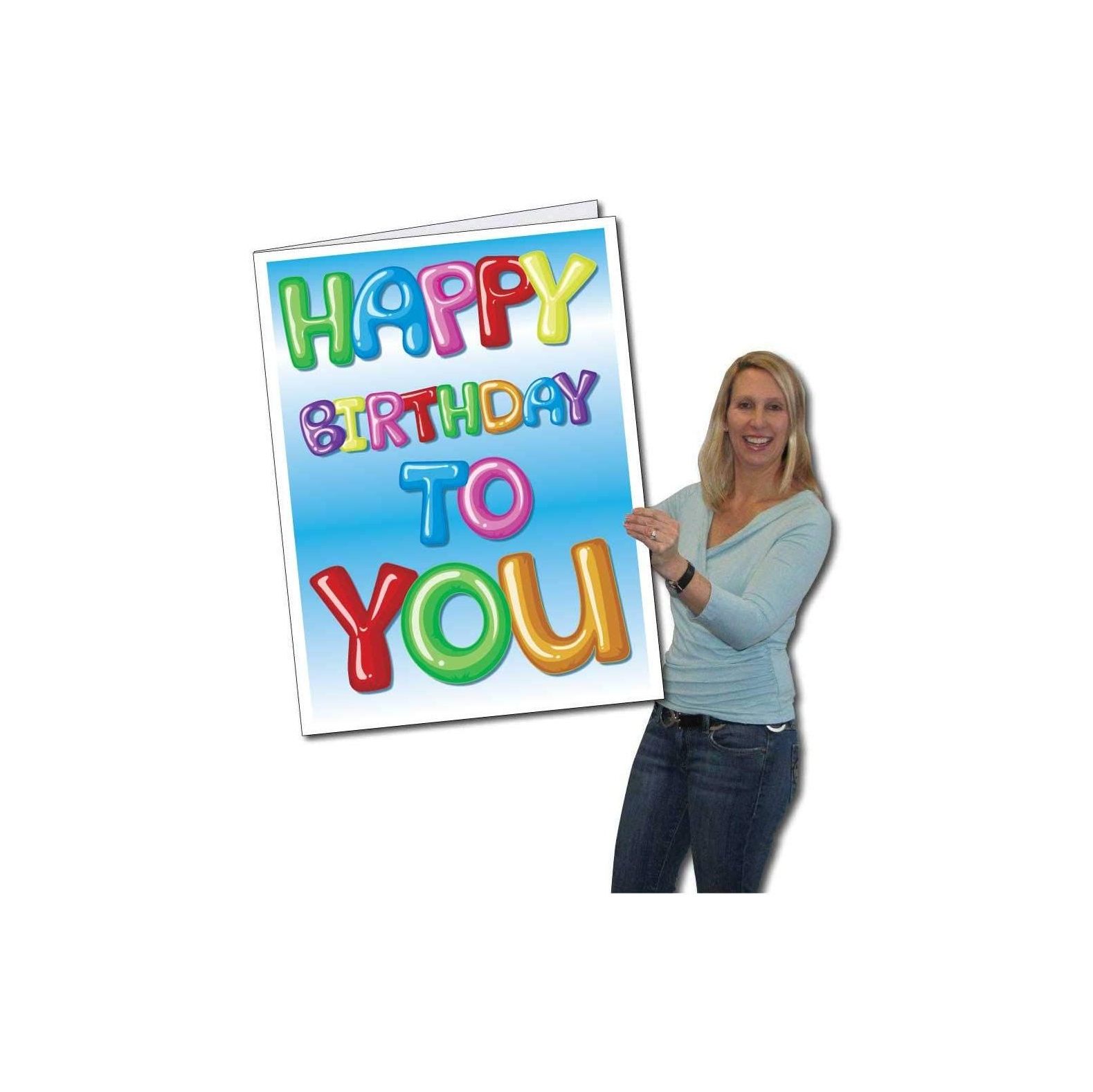 HYYYYH Jumbo Greeting Cards Giant Birthday Card (Balloon Letters) 2
