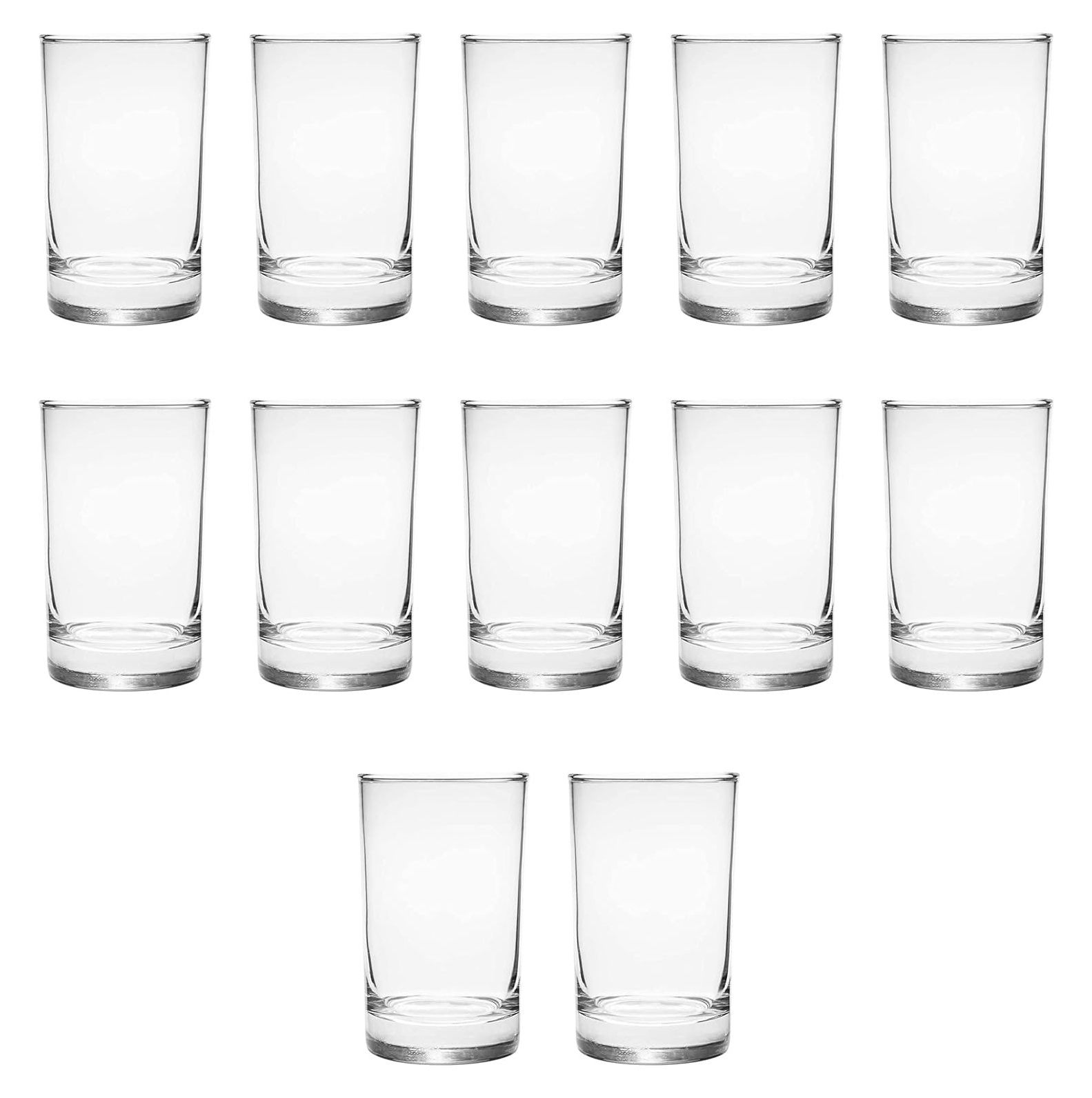 HYYYYH Orange Juice Glasses 5 oz. Set of 12, Bulk Pack Sampler, Great