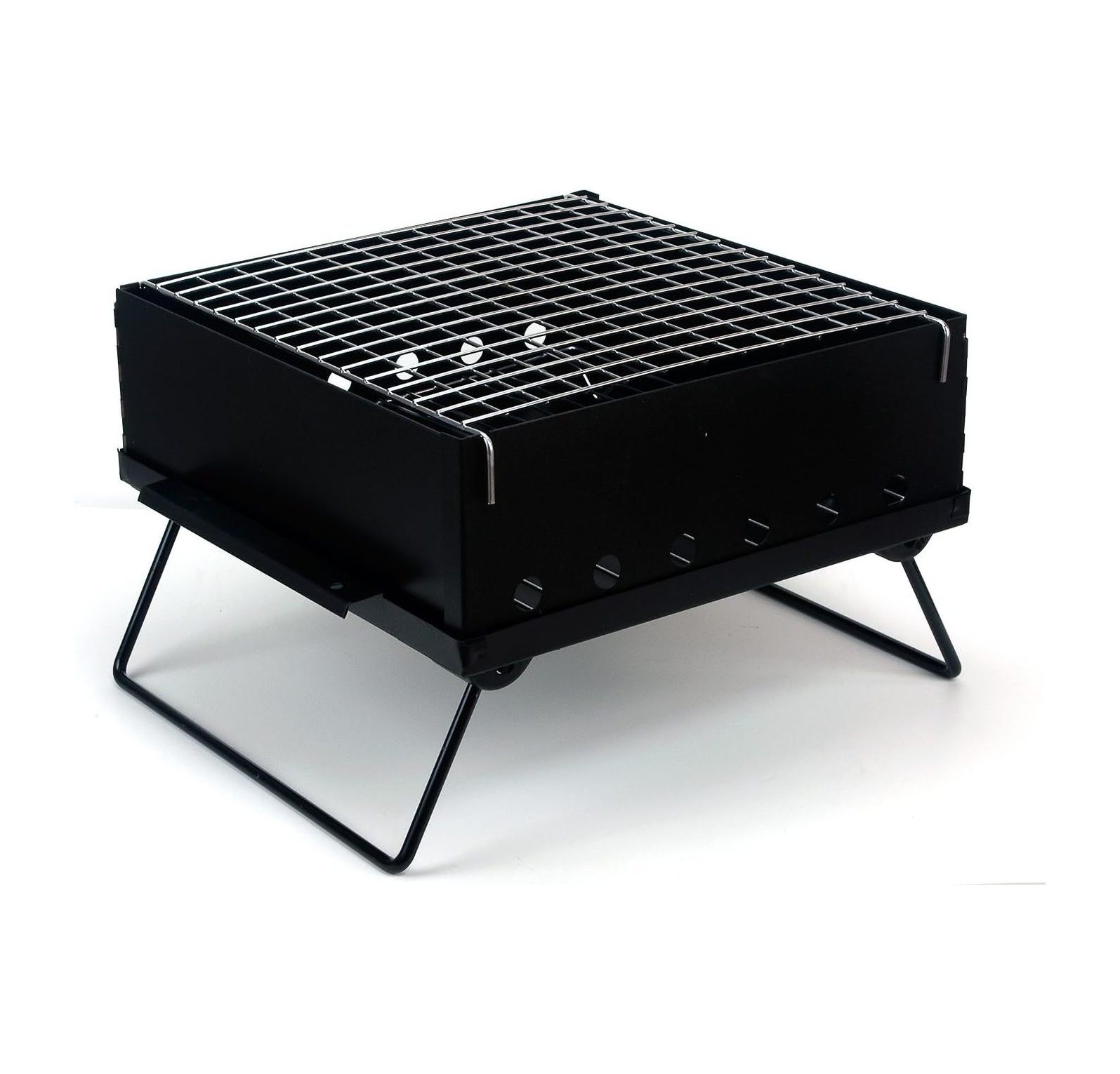 HYYYYH Portable Foldable Charcoal BBQ Grill with Carrying Bag