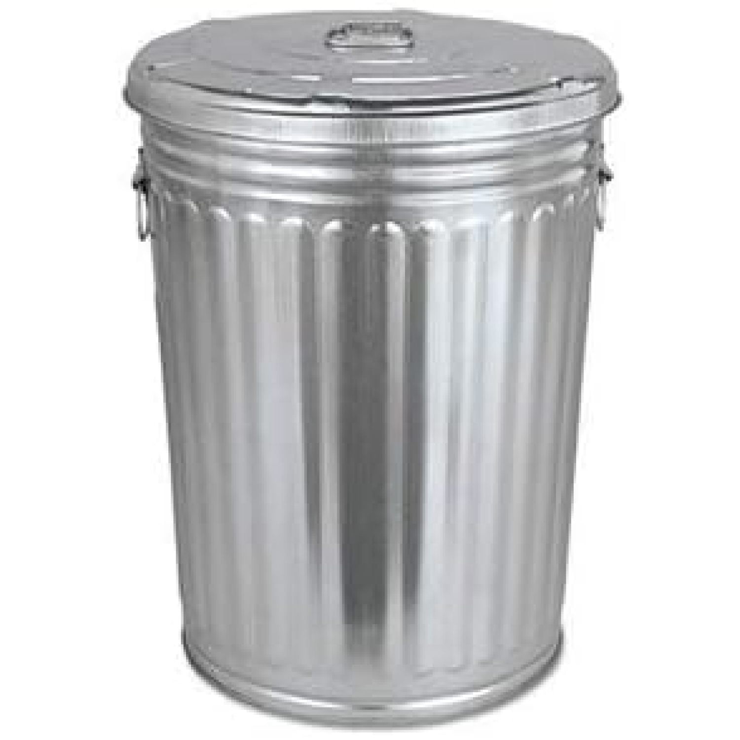 Galvanized Steel 20-Gallon Round Trash Can with Lid