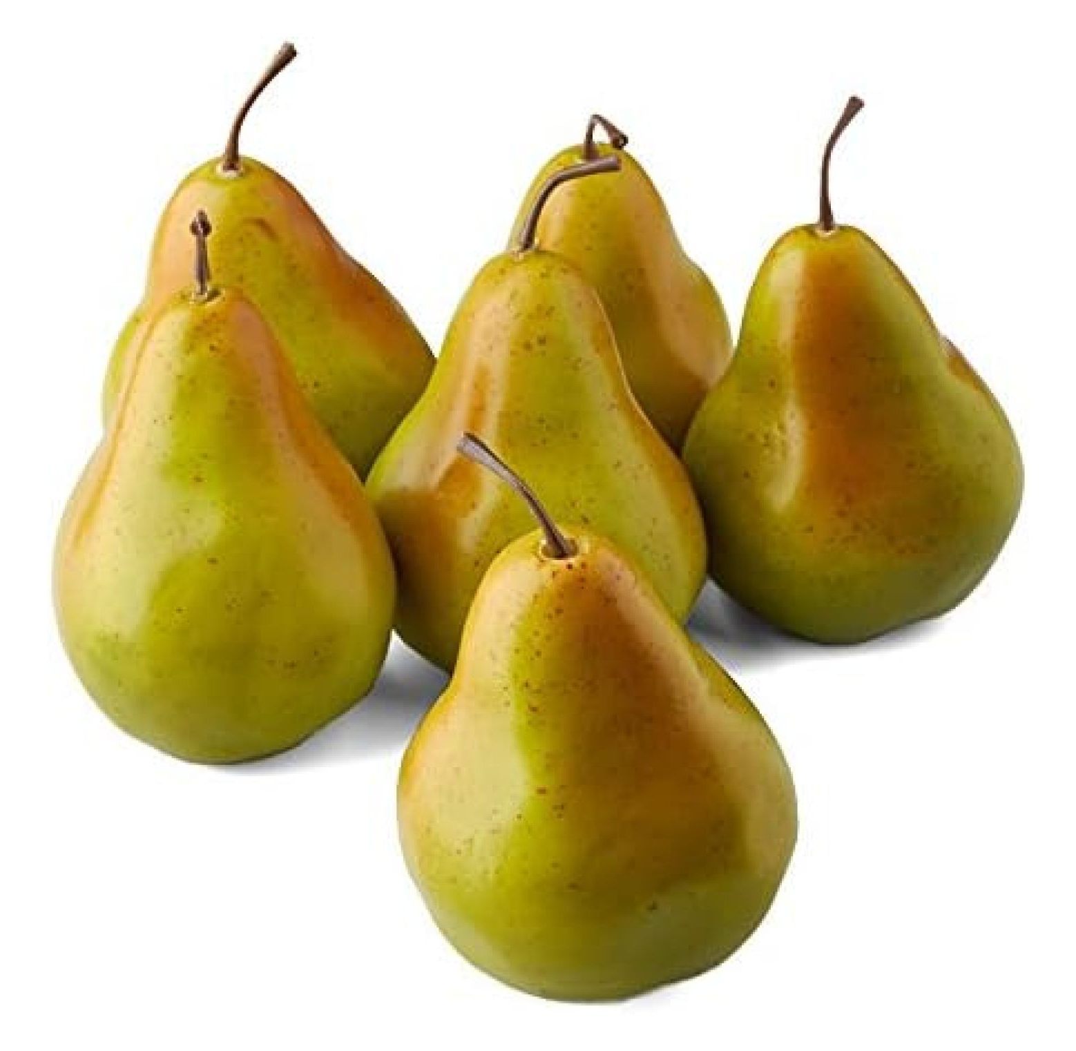 HYYYYH Realistic Look Dense Foam Artificial Pears 6 Pears for