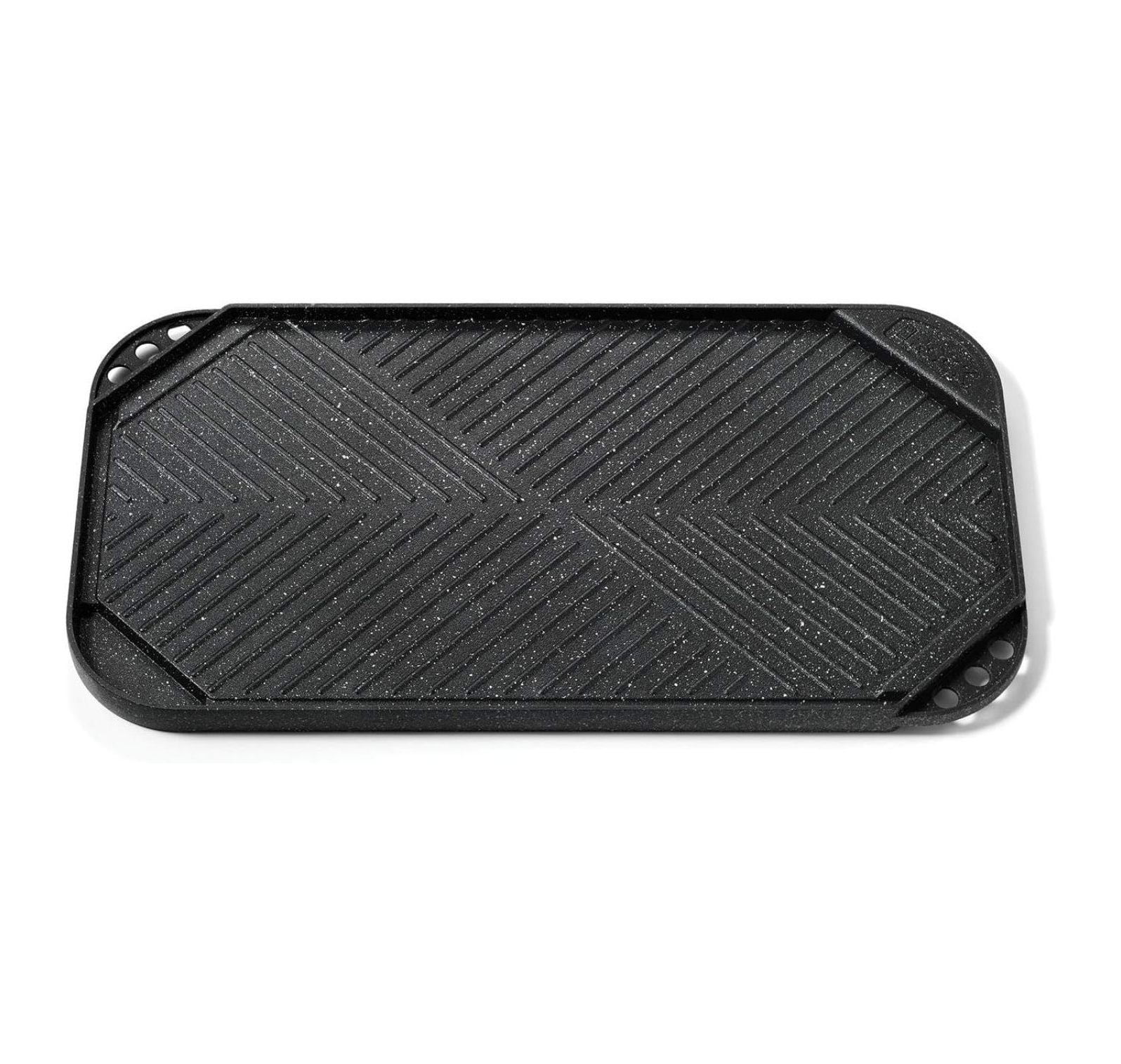 Black Aluminum Non-Stick Reversible Grill Griddle