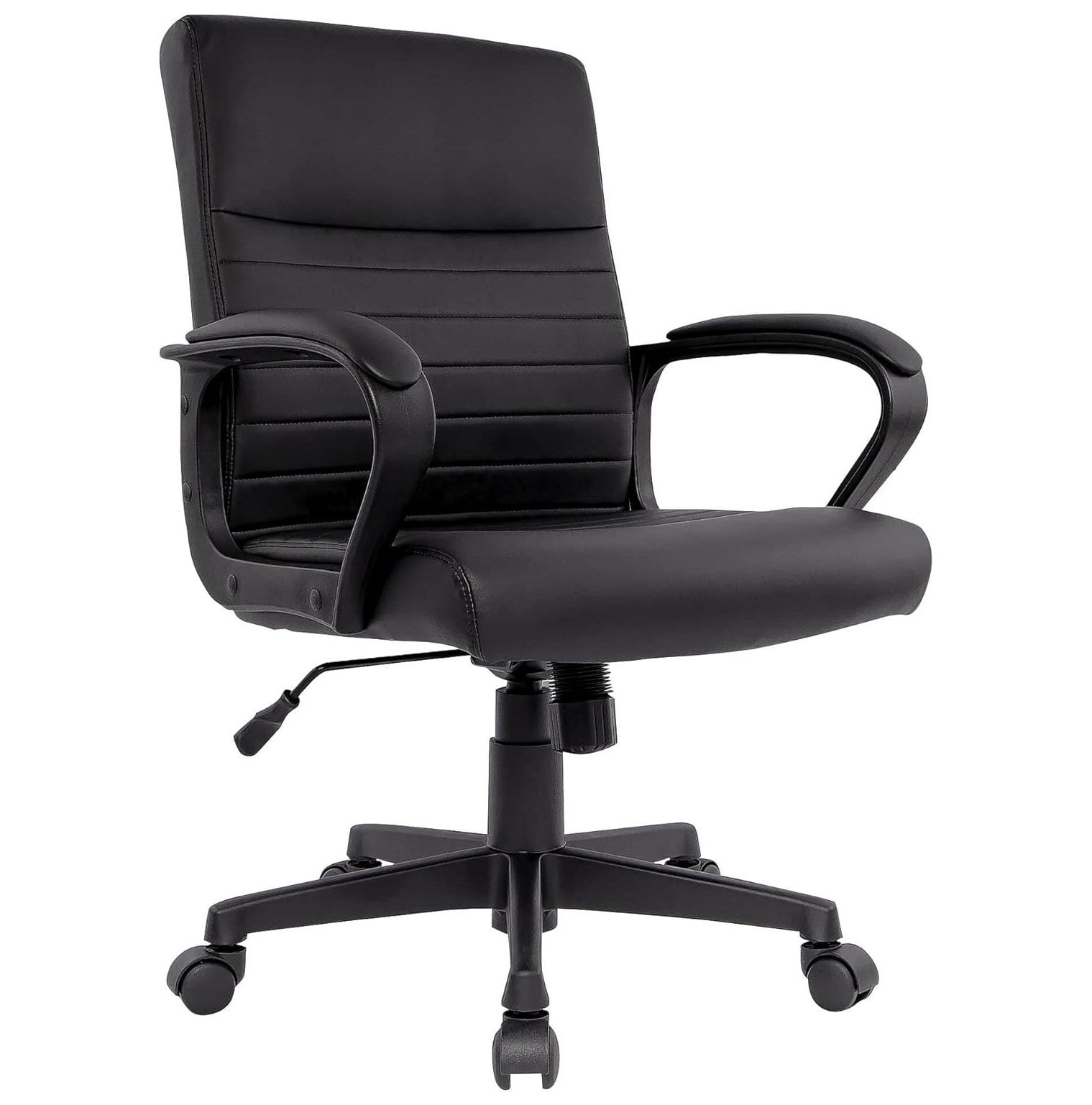 Tervina Executive Black Luxura Faux Leather Swivel Chair