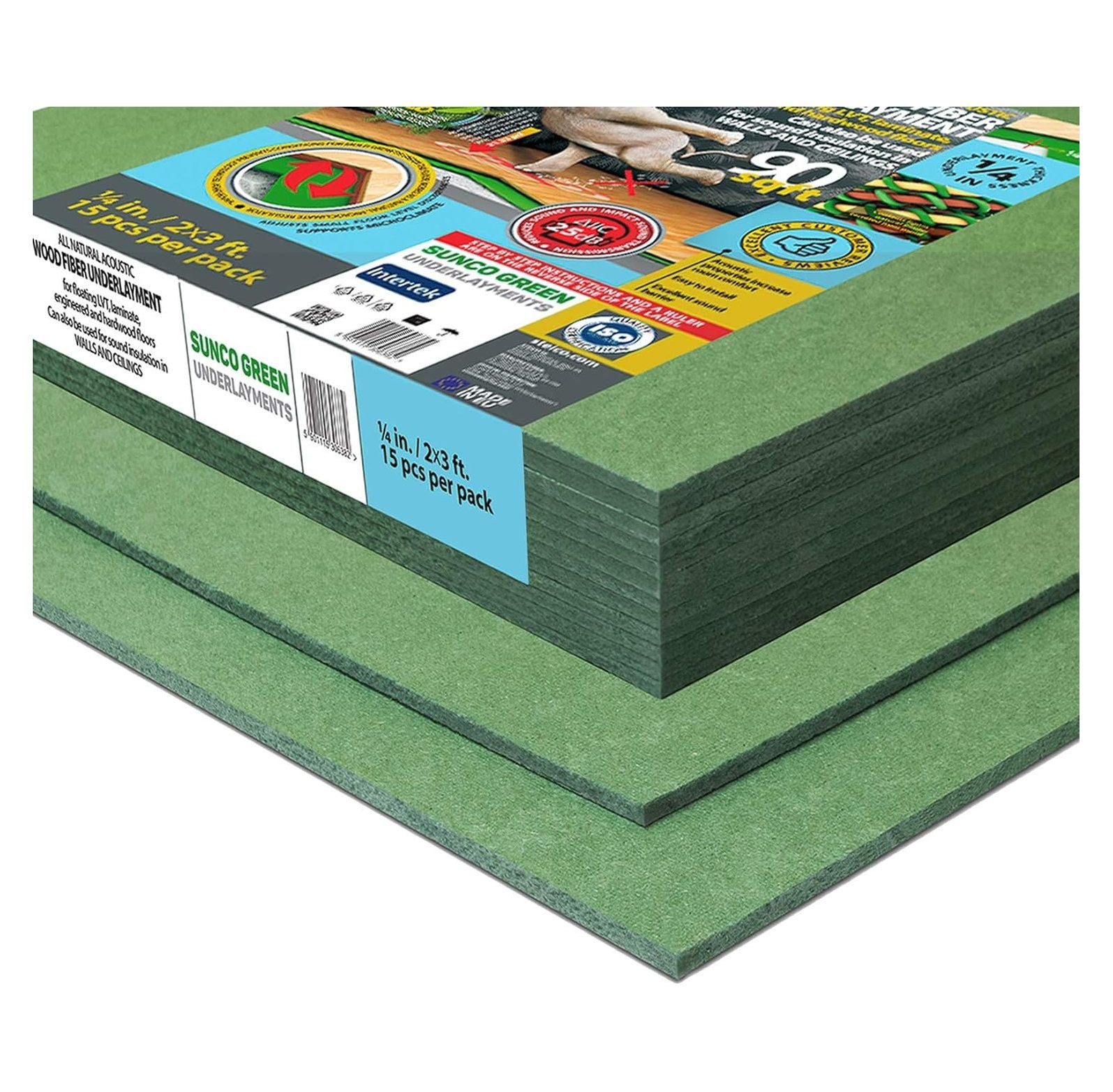 HYYYYH Wood Fiber Flooring Underlayment for Laminate Vinyl LVT LVP