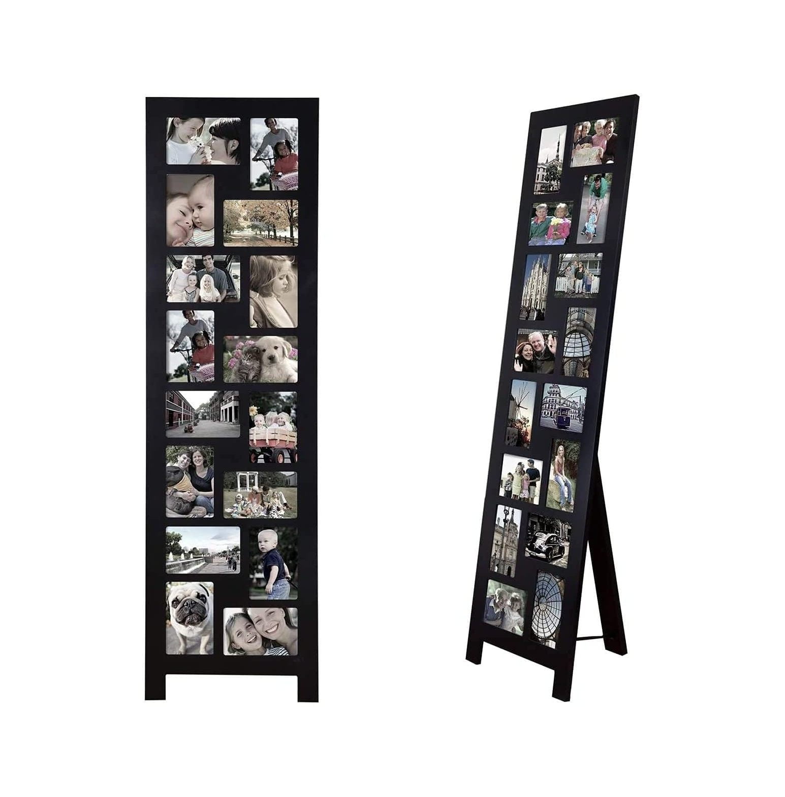 HYYYYH Wood Screen Style Collage Picture Photo Frame, 16 Opening