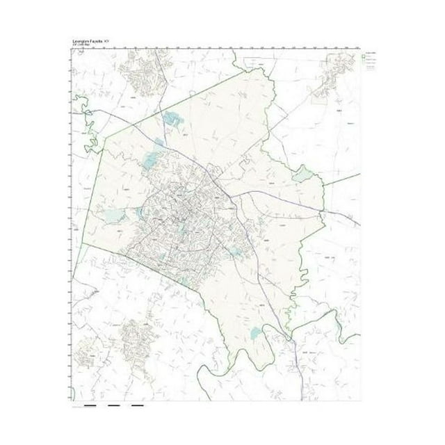 HYYYYH Zip Code Wall Map of LexingtonFayette, KY Zip Code Map