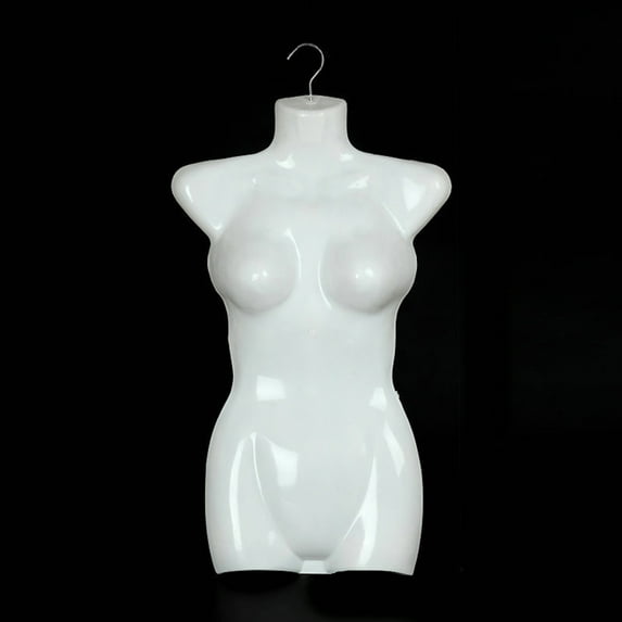 HYmarket Female Mannequin Injection-molded Adjustable Plastic Female Half Body Mannequin form for Display