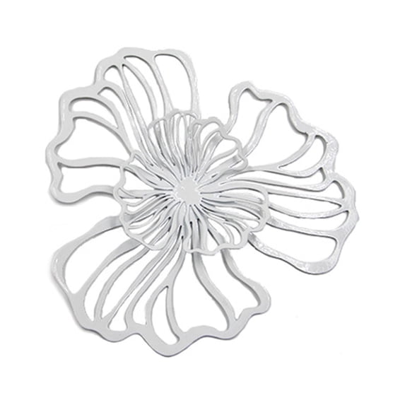 HYmarket Modern Double Layers Wall Flower Statue - Light Luxury Hollow Artwork, Wrought Iron Flower Ornament, Modern Background, Home Supplies