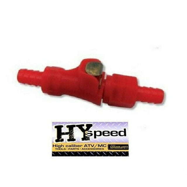HYspeed Fuel Gas Line Quick Connect RED Disconnect 1/4" Motorcycle Dual