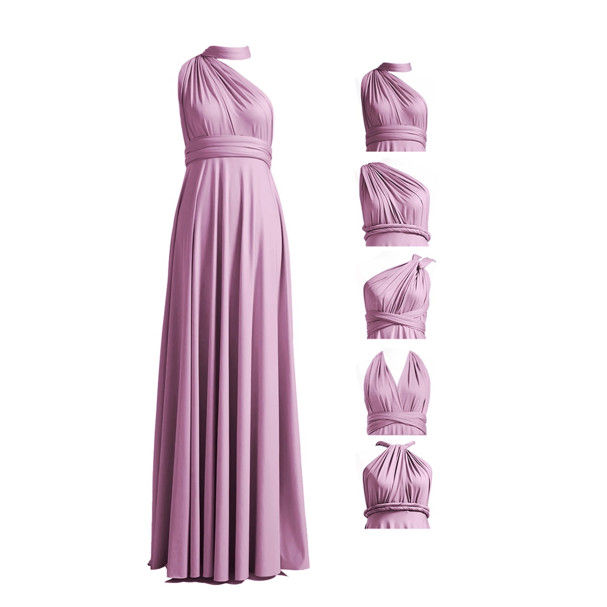 HYwys Infinity Dress with Bandeau Convertible Bridesmaid Dress Long Multi  Way Dress Twist Wrap Dress - Walmart.com