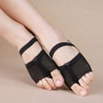 thumbnail image 1 of HYwys Ladies Lyric Dance Shoes Practice Yoga Shoe Foot Thongs Footundeez for Modern Dance Socks Gymnastic Sandals Ballet (Black,37), 1 of 6