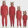thumbnail image 1 of HYwys Matching Family Christmas Pajamas Set Reindeer Hoodie Jumpsuit Romper Holiday Pjs Onesise Sleepwear Baby 6 9 Months, 1 of 6