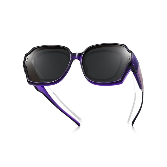 HYwys Oversized Sunglasses Fit Over Glasses for Women, Polarized Square Fitover Sun Shades UV400 Protection