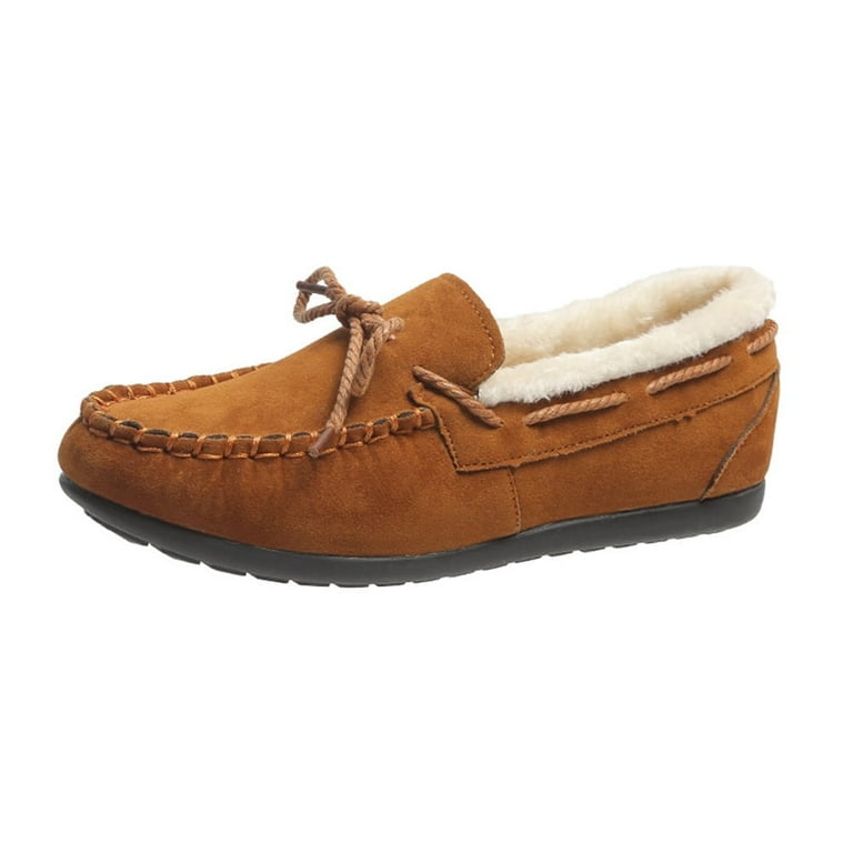 HYwys Women's Moccasins House Slippers Memory Foam Indoor Outdoor