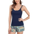 thumbnail image 1 of HYwys Women s Two Piece Pajamas Sets Cotton Tank Tops with Rayon Shorts Sleepwear, 1 of 5