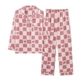 thumbnail image 1 of HYwys Womens Pajama Sets Cotton Pyjamas Female Autumn 2023 New Long Sleeved Thin Of Cotton Can Be Worn Outside The Big Yards Of Home Wear Suit Pajamas For Women, 1 of 2