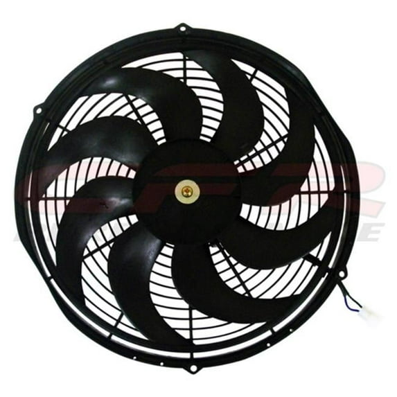 HZ-1002C-CU 12 in. High Performance Electric Silver Radiator Cooling Fan - Curved Blade