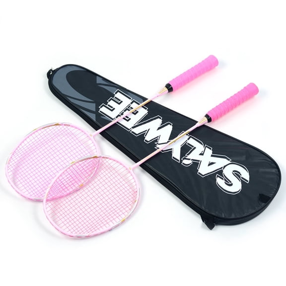 HZ Aluminum Glass Fiber Badminton Racket, Durable Frame, ≤28LBS, Free Bag, for Beginners