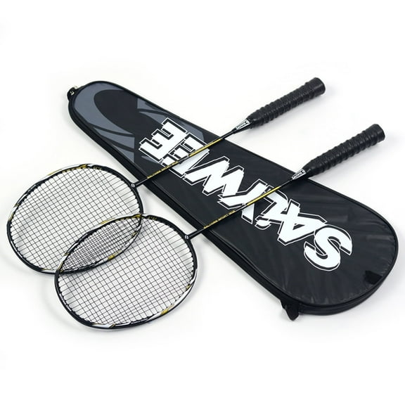HZ Aluminum Glass Fiber Badminton Racket, Durable Frame, ≤28LBS, Free Bag, for Beginners