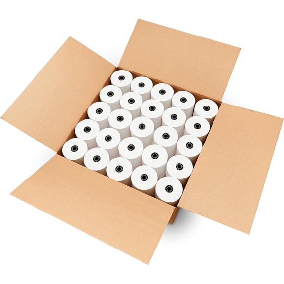 HZAT 32 Rolls 3"x165' 1-Ply Bond Non-Thermal POS Receipt Paper
