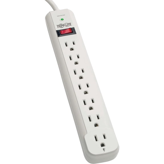 HZAT 7-Outlet Surge Protector Power Strip, 6ft Cord, Lifetime Guarantee & $20K Insurance