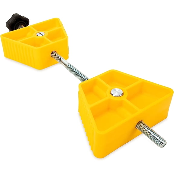HZAT RV Wheel Stop for Tandem Tires - Heavy-Duty, Lightweight, Rubber Handle - Prevents Trailer Shifting, Fits 26"-30" Tires