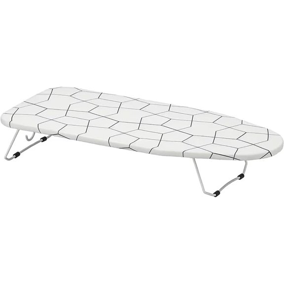 HZAT Tabletop Ironing Board, Portable Laundry Pressing Station, 28.75"L x 12.25"W x 5"H, Space-Saving Design