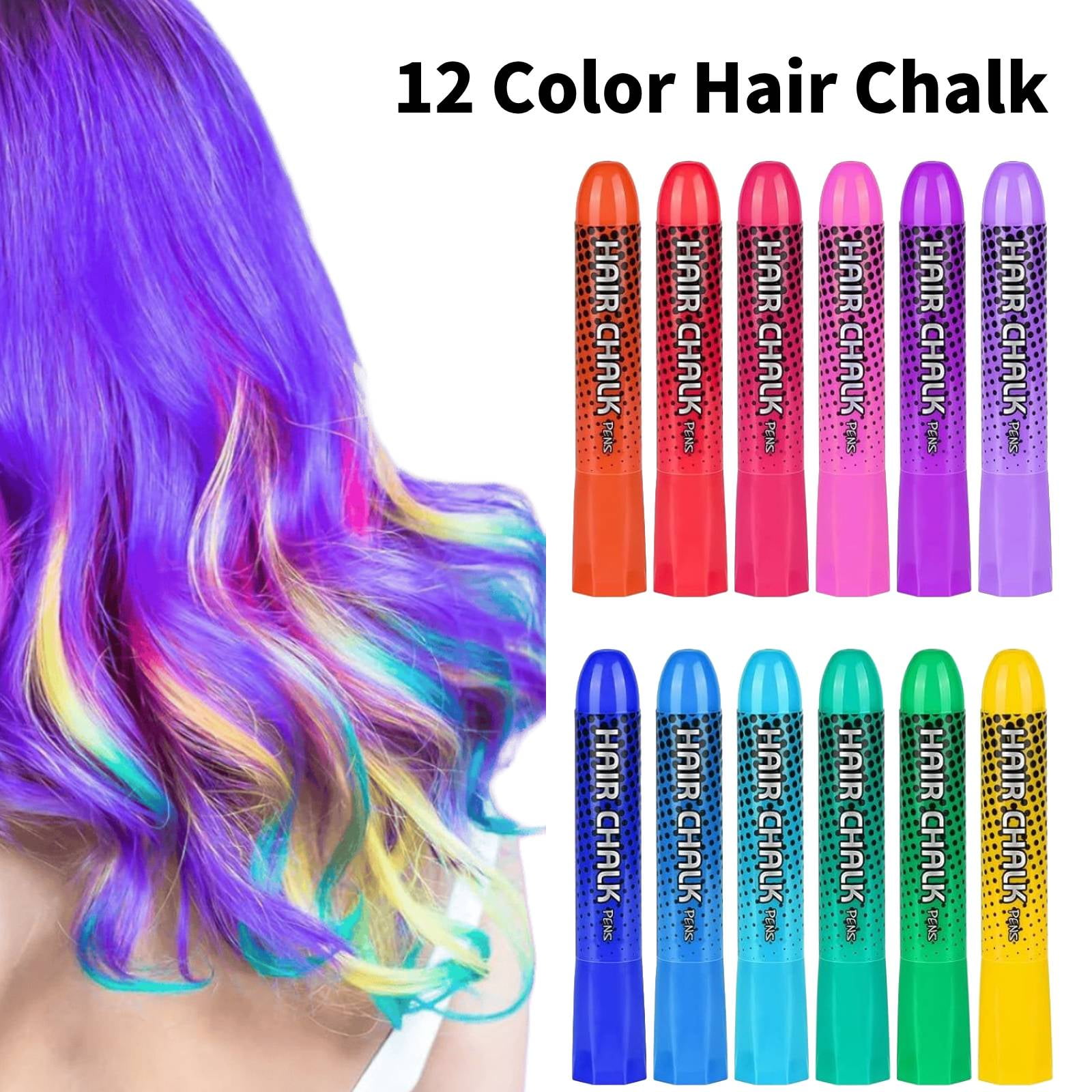 HZAWHX 12 Colors Temporary Hair Color for Kids Reusable Temporary Diy Kids Hair Chalk for New