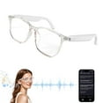 thumbnail image 1 of HZAWHX Smart Glasses, Bluetooth Audio Sunglasses for Women, Magnetic Charging, Remote Shooting, Clear Frame Polarized Lens, with 110+ Translation, Voice Assistant For Outdoor Clear, 1 of 9