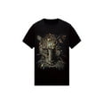 thumbnail image 1 of HZCX FASHION Mens Cool Design Shiny Rhinestone Graphic Tshirts Short Sleeve Animal Skull Crewneck Tees Soft Cotton Tops(Leopard Black,M), 1 of 5