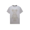 thumbnail image 1 of HZCX FASHION Mens Cool Design Shiny Rhinestone Graphic Tshirts Short Sleeve Animal Stand bear Crewneck Tees Soft Cotton Tops(Stand bear White,S), 1 of 5