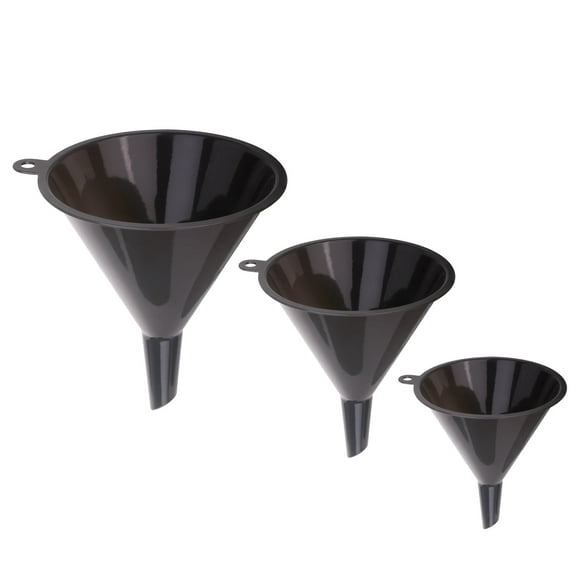 HZCrisp 3 Pcs Kitchen Funnel Set, Durable Plastic Funnels for Liquids and Dry Ingredients, Large Medium Small Funnels for Bottle Filling and Cooking Essentials