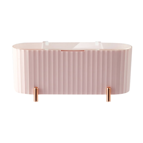 HZEWLS Plastic Candy Jar Storage Box Moistureproof with Lid for Bathroom (Pink)
