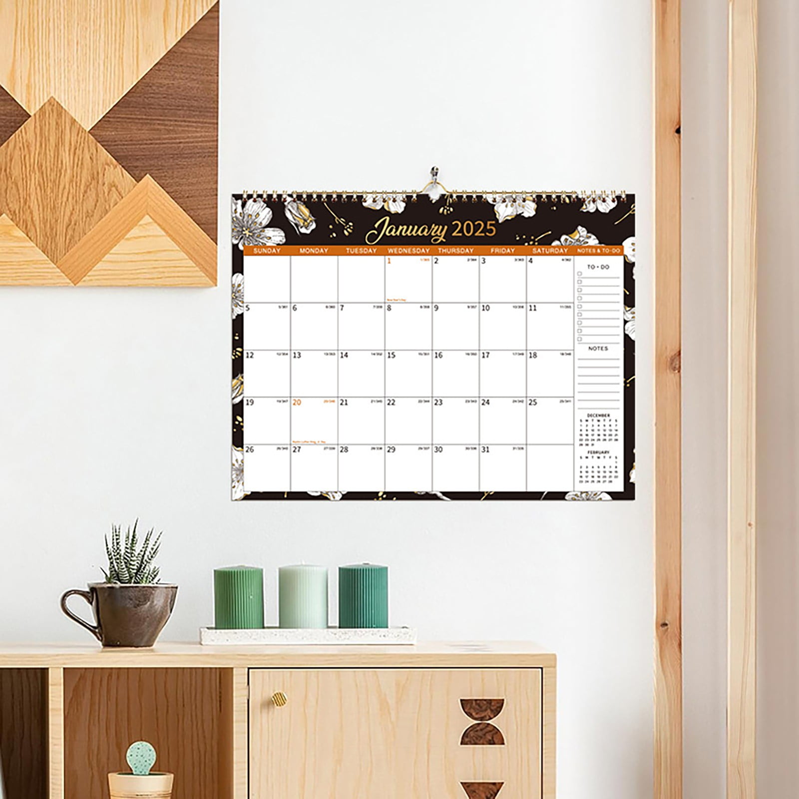 HZJYIJ Big Sale! 2025 Wall Calendar 12 Month Calendar for January 2025 Desk Calendar 2025 Big W