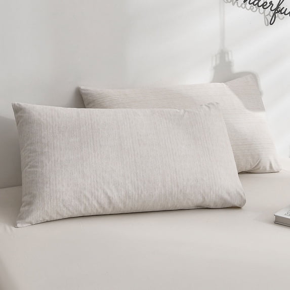 HZKAICUN Pack of 2 Decorative Outdoor Waterproof Pillow Covers Garden Cushion Sham Throw Pillowcase Shell for Patio Tent Couch 12x20 Inch Beige