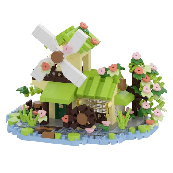 HZLKADAQ Four Seasons House Building Blocks Set, Mini Cottage Bricks, DIY Seasonal Scene Model Toy Gift for Adults Home Decor