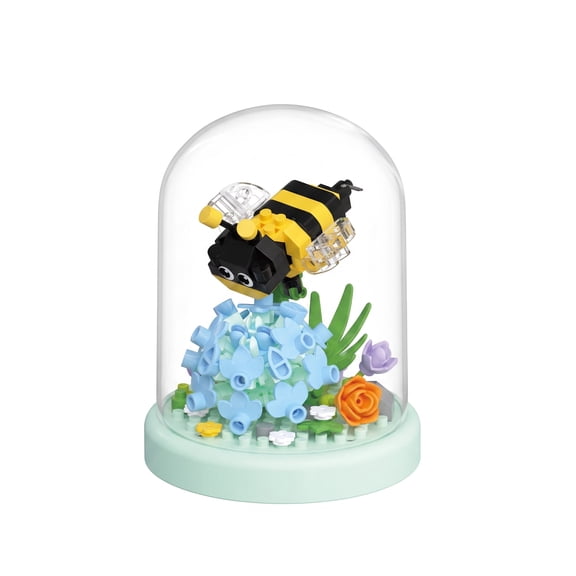 HZLKADAQ Insect Garden with Transparent Display Dome, Bee Garden Assemble Building Blocks Toy Creative DIY Plant Decoration Toy Gift, Suitable for Men, Girls and Adults