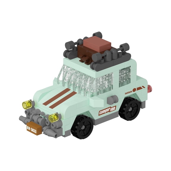 HZLKADAQ Mini Building Blocks Cars Set, 1Count Cute Camper Van & Off-Road Vehicle Models, STEM Construction Toy for Kids & Adults, Educational DIY Bricks Kit, Ideal Gift for Boys & Girls Ages 8+
