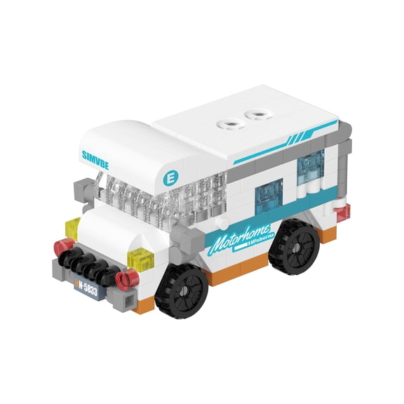 HZLKADAQ Mini Building Blocks Cars Set, 1Count Cute Camper Van & Off-Road Vehicle Models, STEM Construction Toy for Kids & Adults, Educational DIY Bricks Kit, Ideal Gift for Boys & Girls Ages 8+