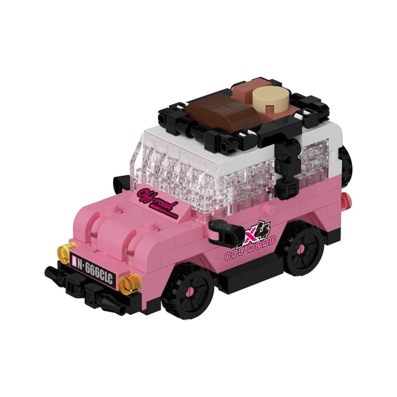HZLKADAQ Mini Building Blocks Cars Set, 1Count Cute Camper Van & Off-Road Vehicle Models, STEM Construction Toy for Kids & Adults, Educational DIY Bricks Kit, Ideal Gift for Boys & Girls Ages 8+