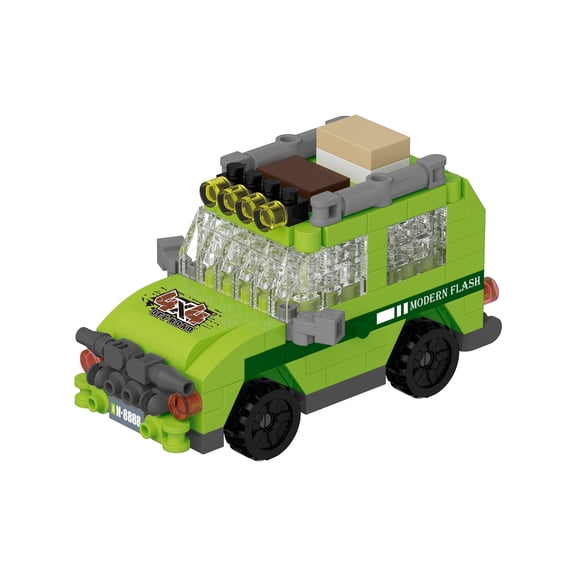 HZLKADAQ Mini Building Blocks Cars Set, 1Count Cute Camper Van & Off-Road Vehicle Models, STEM Construction Toy for Kids & Adults, Educational DIY Bricks Kit, Ideal Gift for Boys & Girls Ages 8+