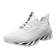 thumbnail image 1 of HZLPFO Mens Non Slip Work Shoes Slip On Water Resistant Walking Sneakers White,8.5, 1 of 7