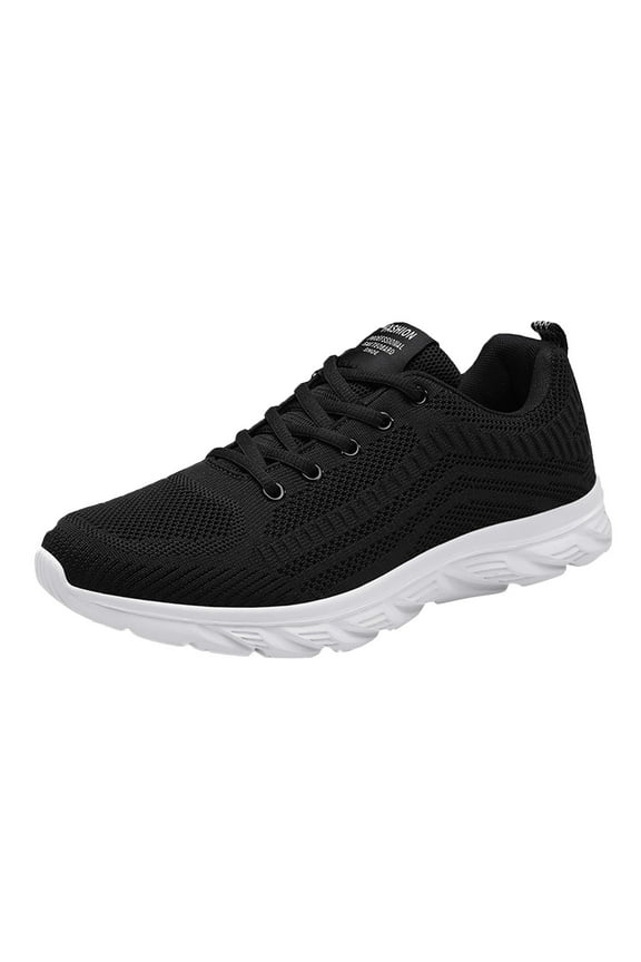 Mens Non Slip Work Shoes Slip On Water Resistant Walking Sneakers(Z01-Black,11.5)