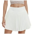 thumbnail image 1 of HZLPFO Mini Skirts for Women Pleated Skirt A-Line Short Mini Basic Skirt School Uniform Cheerleader Skirts Skater Skirt White,XL, 1 of 7