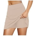 thumbnail image 1 of HZLPFO Skirts for Women Short High Waisted A Line Tennis Golf Athletic Casual Skorts with Pockets Khaki,M, 1 of 6