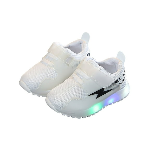 HZLPFO Toddler Boy Girl Shoes Boys Baby Luminous Sport Light Led Shoes Girls Baby Shoes Girls White,3.5-4 Years