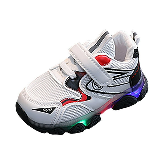 HZLPFO Toddler Girl Tennis Shoes Kids Led Walking Shoes Toddler Light Up Shoes Gift for Girls Boys Children Tennis Sneakers(White,Size 10)